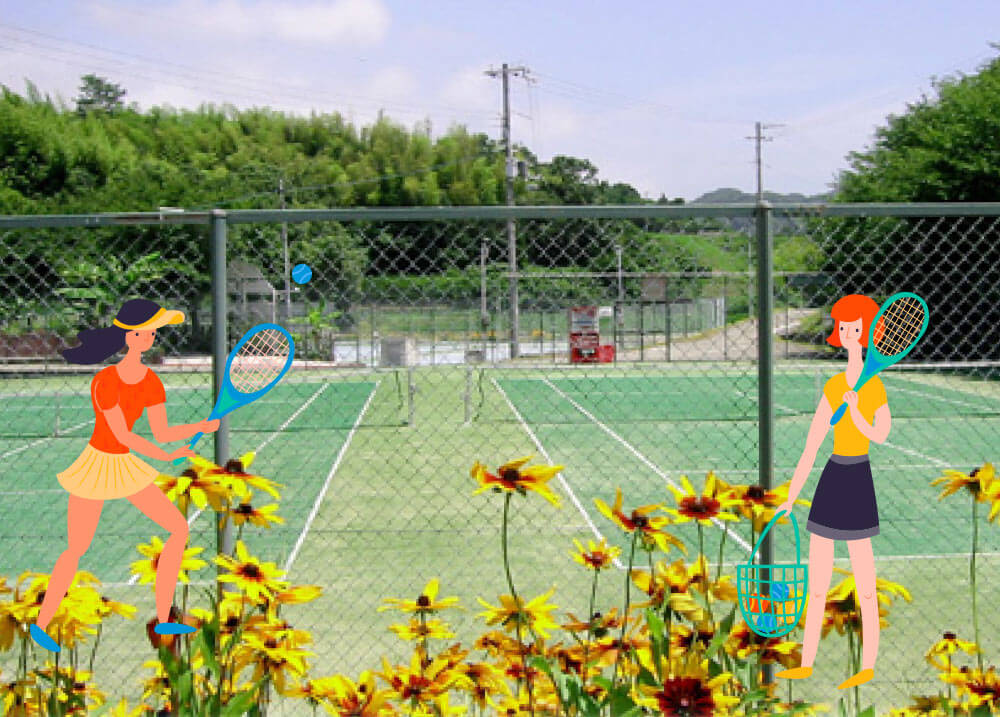 テニスコート合宿もできる